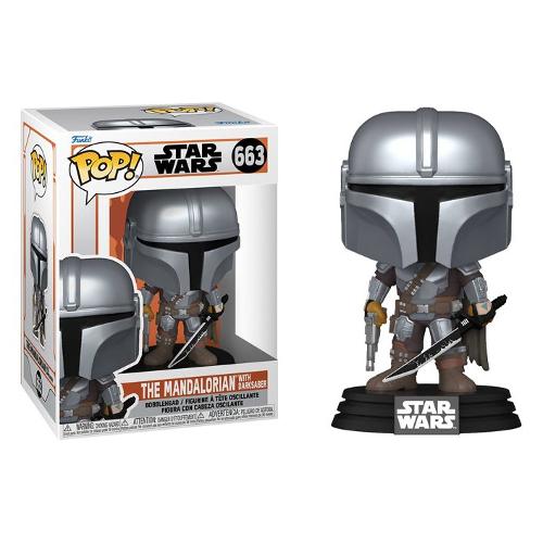 Funko POP STAR WARS The Mandalorian with Darksaber 663 76550