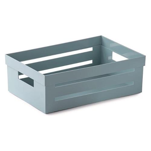 Scatola portaoggetti con coperchio Grigio Plastica (29,3 x 24,5 x