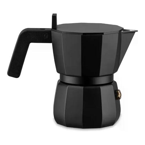 Alessi Caffettiera Alluminio 3 Tazze MOKA Nero DC06 3B
