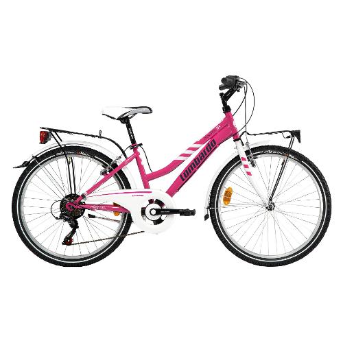 Cicli Lombardo Bicicletta Mountain Bike 24" YOUNG PANAREA CITY Fucsia e White DY2405 3135