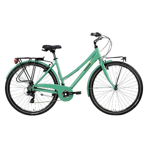 Cicli Lombardo City Bike alluminio ( 21 vel ) 28" TARANTO AGEVOLE Green e Black DT2804 4243 (taglia 43 )