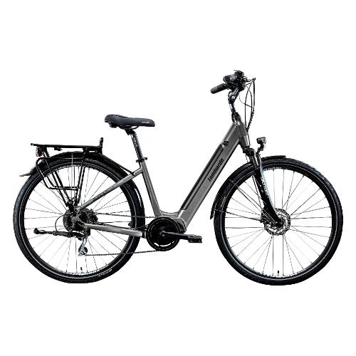 Cicli Lombardo Bici Trekking elettrica 28" ( 36V; 14Ah 504Wh ) MARATEA AGEVOLE Titanium e Black MT2802 4248 (taglia 48 )