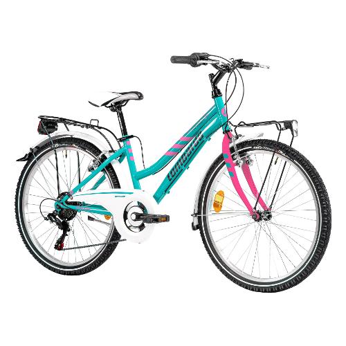 Cicli Lombardo Mountain Bike acciaio ( 6 vel ) 24" PANAREA CITY Sugar e Fucsia DY2405 3235