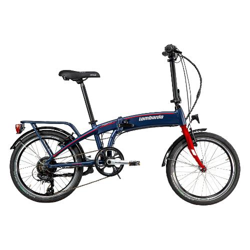 Cicli Lombardo Bici pieghevole 20" ( 36V - 8,7Ah 417,6Wh ) EVOLUTION E BIKES ISCHIA 2.0 Night blu e Red MF2003 3232