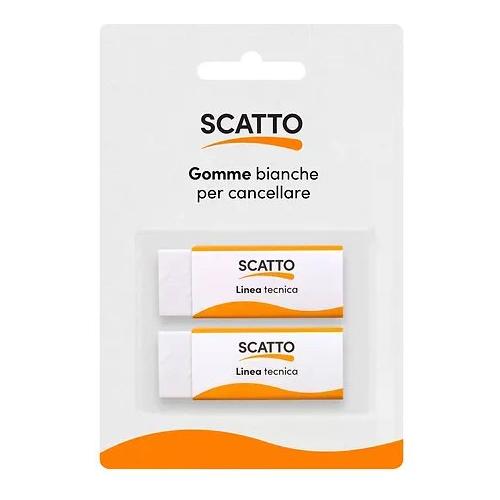 Scatto Gomme per matite grafite 2 pz Tecnica Bianco 042F