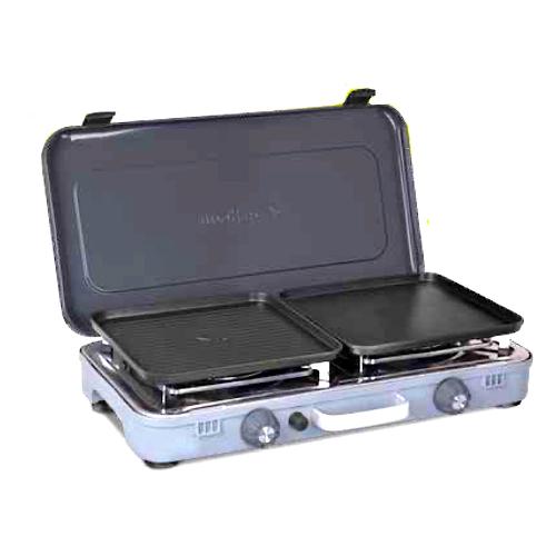 Brunner Fornello campeggio DEVIL KOOKMASTER GP30 doppia piastra Grigio 0708063N
