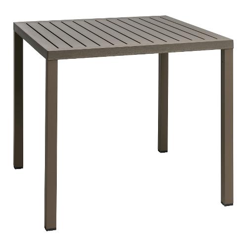 Nardi Tavolo impilabile alluminio CUBE 80 Fisso Tabacco (80x80x75,5cm) 47067 53 000