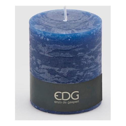 Edg Candela cilindro (10x11cm) RUSTICA Blu 612406 80