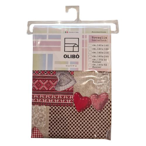 Olibò Tovaglia runner MAX LOVE Rosso (140x50cm) 909090 MAXLRO