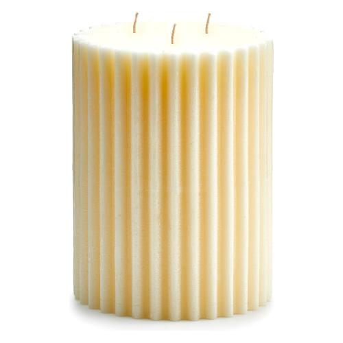 Edg Candela profumata Vaniglia (15x20cm) Rustica Rigata 150h Crema 61214 12
