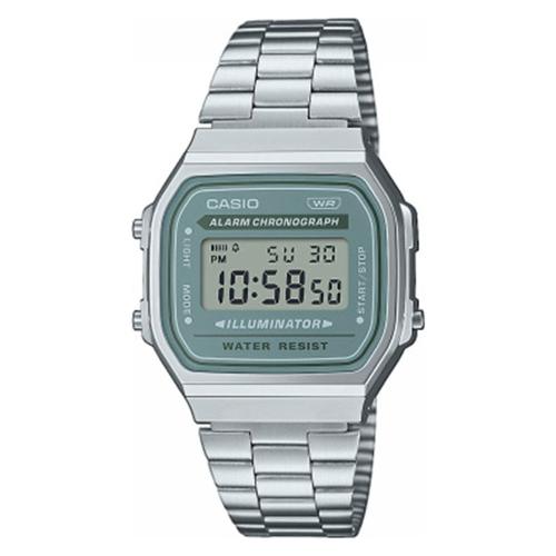 Casio Orologio VINTAGE Iconic Blue green e Silver A168WA 3AYES