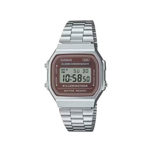 Casio Orologio VINTAGE Iconic Brown e Silver A168WA 5AYES