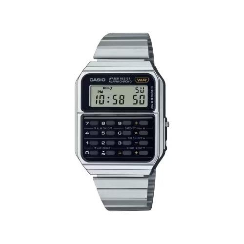 Casio Orologio VINTAGE Edgy Silver e Black CA 500WE 1AEF