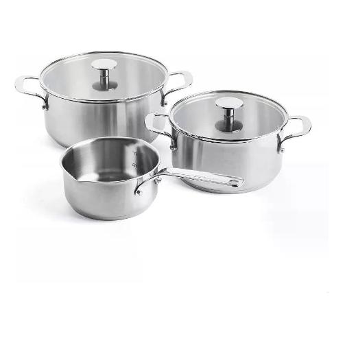 Kitchen Aid Batteria pentole Inox 5 pz Cromo spazzolato 05088 001