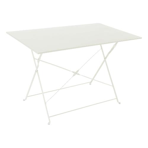 Amicasa Tavolo da esterno acciaio ROCK Fisso Bianco caldo (110x70x72cm) TB0009