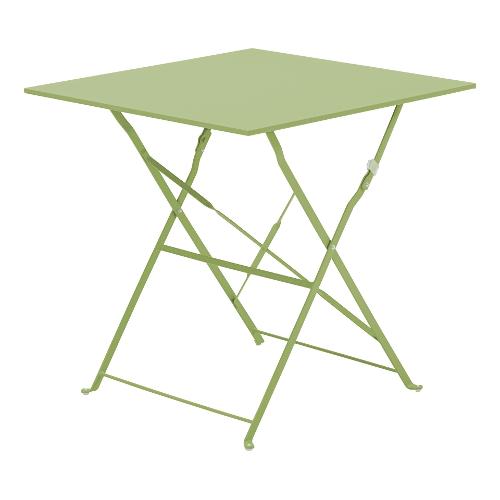 Amicasa Tavolo da esterno acciaio ORTE Fisso Verde salvia (70x70x71cm) TB0005
