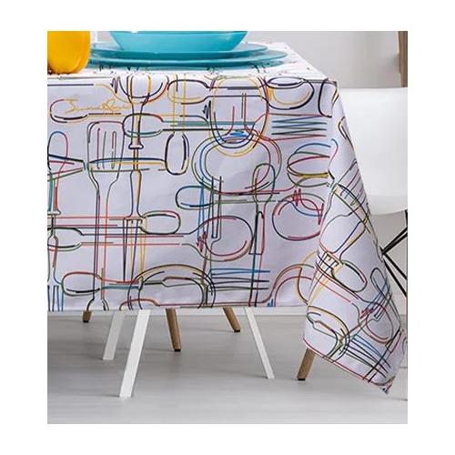 Cotonificio Zambaiti Tovaglia SIMONE RUGIATI Utensili 9702 (180x140cm)
