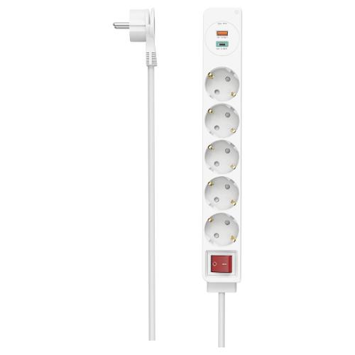 Multipresa tavolo 5 uscite; 2 prese USB Con interruttore e Fast