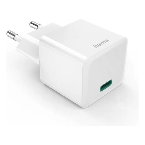 Hama Caricabatterie USB Type-C FAST CHARGER 30W Gan Power Delivery White 00125139