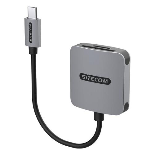 Sitecom Lettore schede memoria SD e MicroSD USB C Card Reader UHS I Grey MD 1008