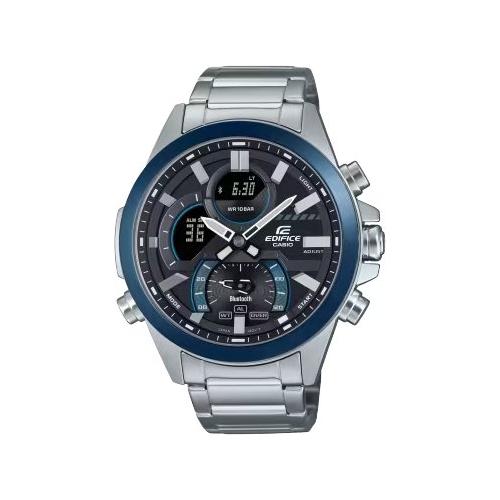 Casio Orologio EDIFICE Bluetooth Silver e Black ECB 30DB 1AEF