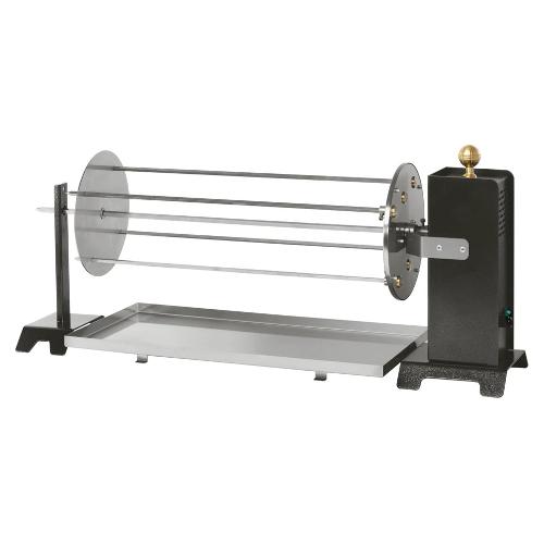 R.Zeta Girarrosto per caminetto 10 - 12 kg portata (90x22x40cm) CADORE Nero e Inox KitCad