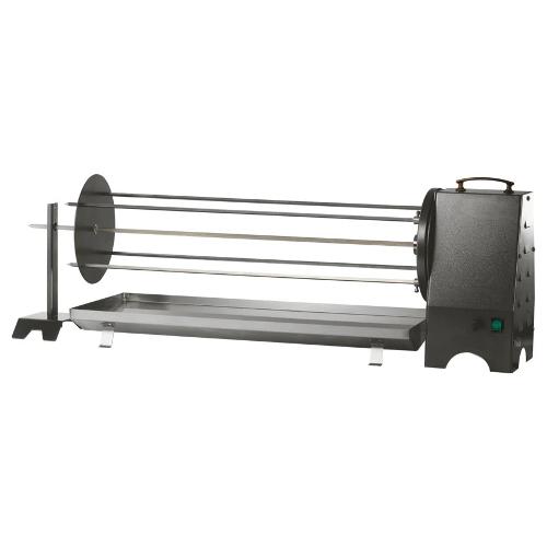R.Zeta Girarrosto CORTINA Da caminetto 15-18 kg portata Nero e Inox KitCA4V (105x22x38 cm)