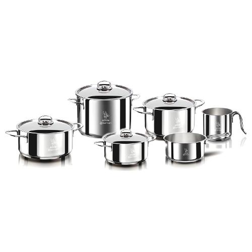 Wmf - Batteria Pentole 5 pezzi gourmet plus acciaio inox 18/10