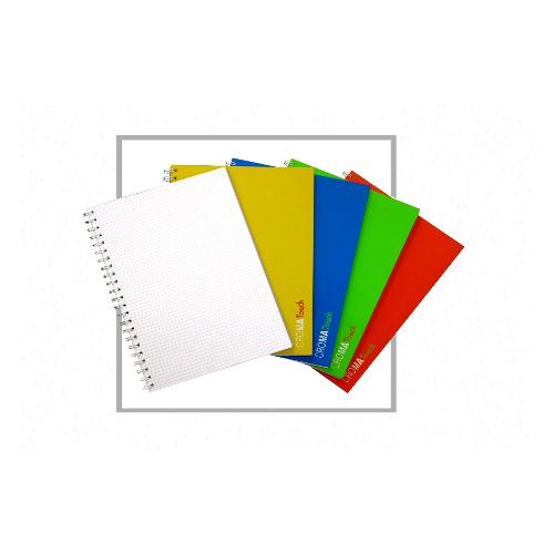 Cardea Quaderno con spirale quadretti 5 mm A4 CROMA TOUCH SP80TOUCH