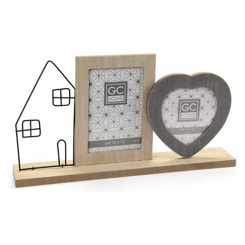 Portafoto per 1 foto 10x15: 1f 11x11 cm GC HOME multiplo Legno 857478