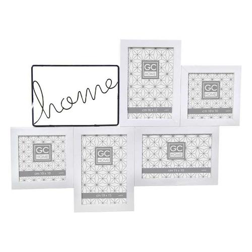 Gicos Portafoto (per 3f 10x15; 2f 10x10 ) multiplo da parete GC HOME Bianco 824180