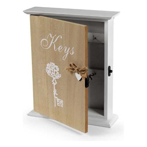 Gicos Bacheca chiavi LEGNO&DISEGNO Bianco e Naturale (20x6x24 cm) 857218