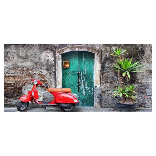 Dozza RED SCOOTER Stampa su tela (50x100cm) S9F6QBD