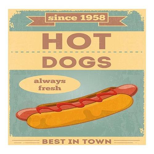 Dozza HOT DOGS Stampa su tela (30x30cm) S217500253