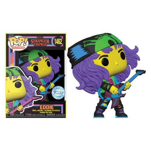 Funko POP TELEVISION Stranger Things Eddie Guitar St.04 BlacklightL Limited Edition 1462 74604