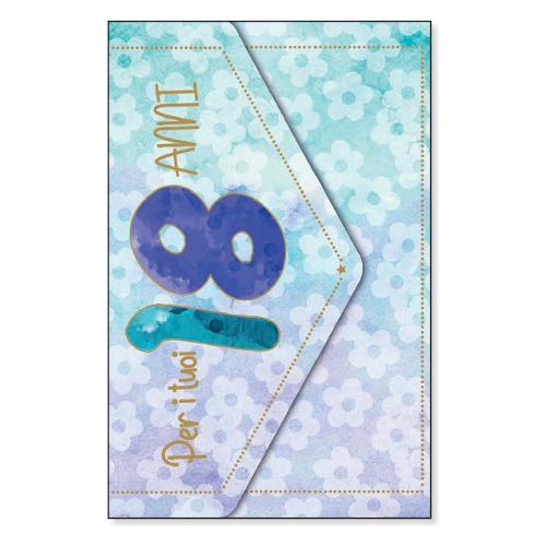 Marpimar Biglietto auguri Compleanno 18 Anni ccon tasca portasoldi (11,8x16,8 cm) GVC114