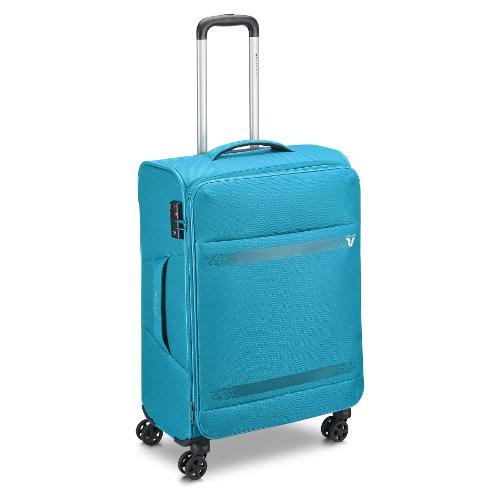 Roncato Trolley morbido espandibile 4 ruote (43x26x65 cm) JAZZ 4.0 turchese 41464268