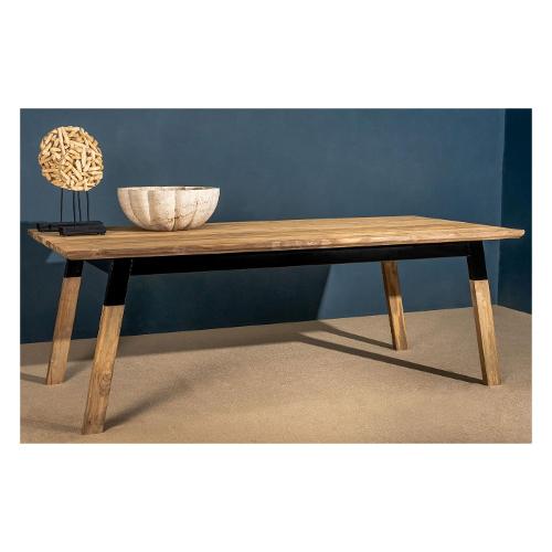 Amicasa Tavolo da esterno legno PARROW Fisso Teak (220x100x77cm) ANDROMEDA