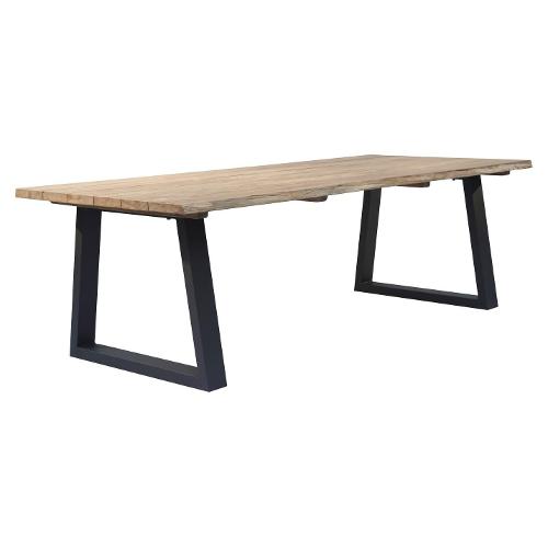 Amicasa Tavolo da esterno alluminio ARCOS Fisso Teak (240x100cm)