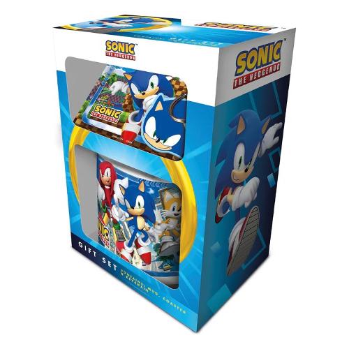 Set regalo videogioco SONIC The Hedgehog Mug + Sottobicchiere + Portachiavi  GB86530