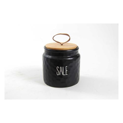 Gicos Barattolo ceramica (14cm) Sale Nero 878268