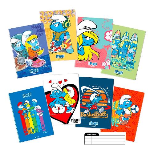 Blasetti Quaderno righe B per 3° elementare A4 PUFFI assortito 8529