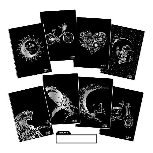 Blasetti Quaderno righe 1R (1 rigo) A4 SILVER assortito 8470