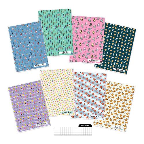 Blasetti Quaderno quadretti 5 mm con margine (Q) A4 PATTERN assortito 8485