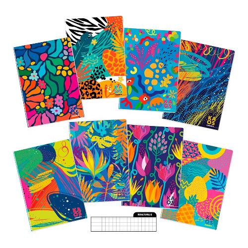 Blasetti Quaderno quadretti 5 mm con margine (Q) A4 KAOS assortito 8479