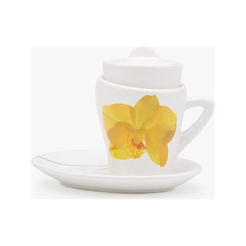 Ceramiche Viva Tisaniera Ceramica (18x13x13cm) con piatto ORCHIDEA GIALLA T0705108