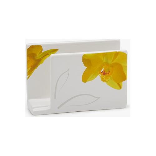 Ceramiche Viva Porta tovaglioli (16x5cm) Tasca ORCHIDEA GIALLA T1102108