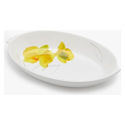 Ceramiche Viva Pirofila Ceramica (36x19,5cm) ovale ORCHIDEA GIALLA T0402108