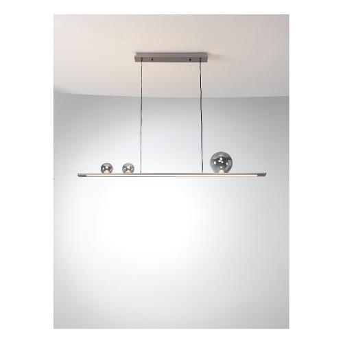 Vivida International Sospensione MOONLIGHT Titanio (120x6x206,5cm) 0102 30 TI 1 luce - LED - Max 36W