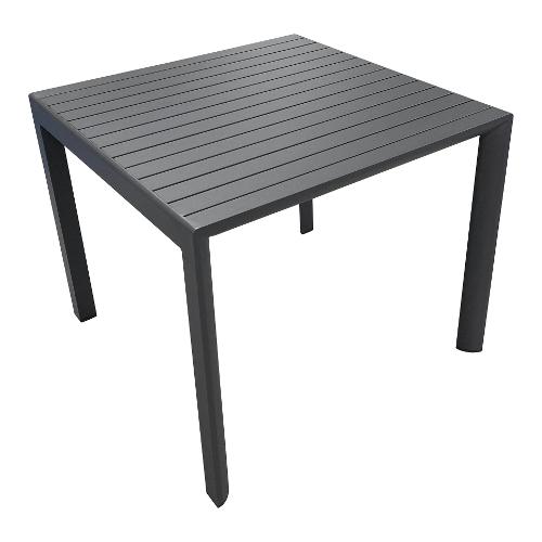 Amicasa Tavolo da esterno alluminio CAROL Fisso Antracite (90x90x75cm) LY AT 308